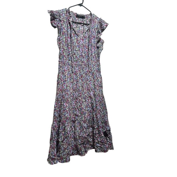 Ralph Lauren Floral Crinkle Tiered Dress Women 6 Ruffle Midi Dainty Peasant Farm - Picture 13 of 14
